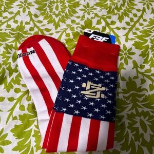 NWT Notre Dame American Flag Socks Men's Large (Sz 10-13)